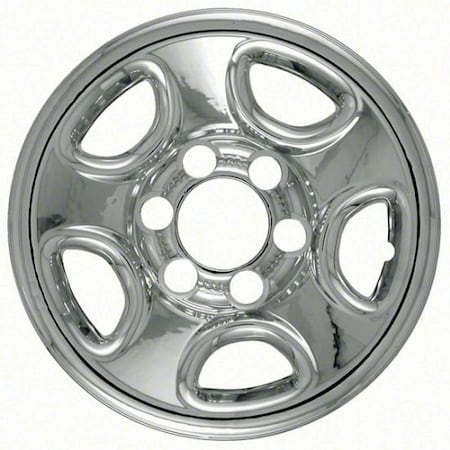 Coast2Coast 16", 5 Flat Spoke, Chrome Plated, Plastic, Set Of 4, Compatible With Steel Wheels IWCIMP08X